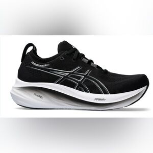 Asics Black Athletic Shoes with White Accents